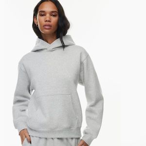 Aritzia TNA Cozy Fleece Hoodie in grey size small